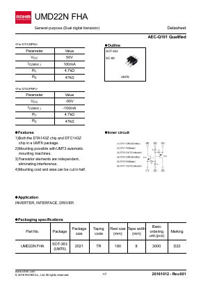 UMD22NFHA Datasheet PDF ROHM Semiconductor