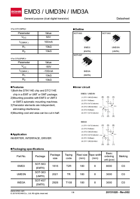 EMD3 Datasheet PDF ROHM Semiconductor