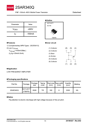 2SAR340Q Datasheet PDF ROHM Semiconductor