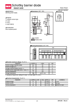 RB085T-60HZ Datasheet PDF ROHM Semiconductor