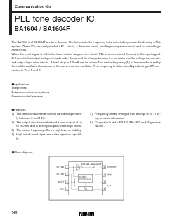 BA1604F Datasheet PDF ROHM Semiconductor