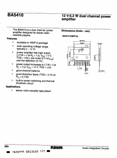 BA5410 Datasheet PDF ROHM Semiconductor