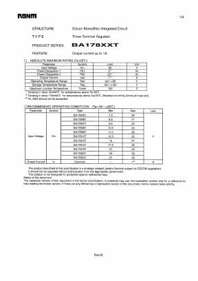BA17806T Datasheet PDF ROHM Semiconductor