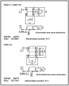 UMA11NTR Datasheet PDF ROHM Semiconductor