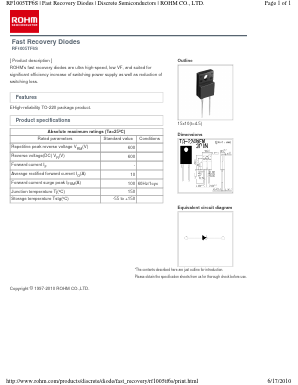 RF1005TF6S Datasheet PDF ROHM Semiconductor