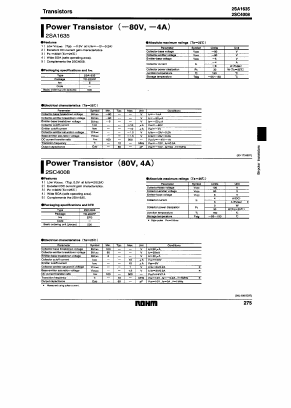 2SC4008 Datasheet PDF ROHM Semiconductor