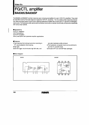 BA6305 Datasheet PDF ROHM Semiconductor