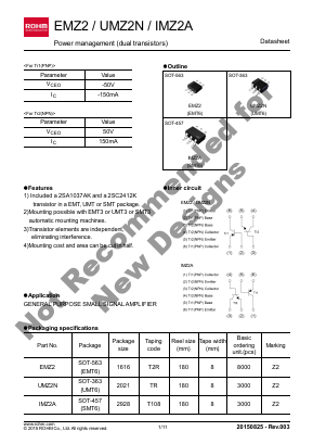 UMZ2NTR Datasheet PDF ROHM Semiconductor