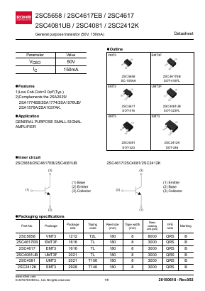 2SC4617EBTLR Datasheet PDF ROHM Semiconductor