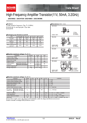 2SC4083T106P Datasheet PDF ROHM Semiconductor