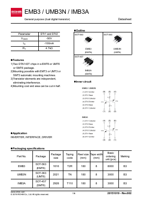 EMB3 Datasheet PDF ROHM Semiconductor