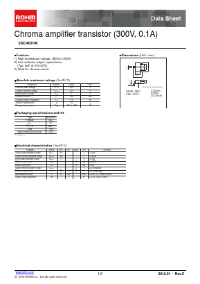 2SC4061K Datasheet PDF ROHM Semiconductor