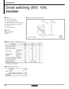2SK2095N Datasheet PDF ROHM Semiconductor