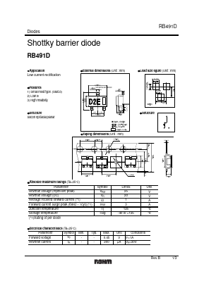 RB491D Datasheet PDF ROHM Semiconductor