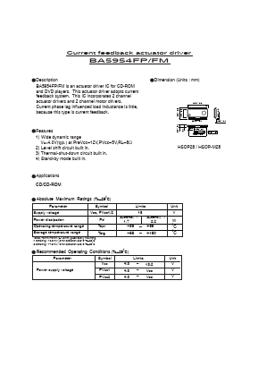BA5954FM_ Datasheet PDF ROHM Semiconductor