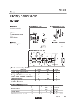 RB425D Datasheet PDF ROHM Semiconductor