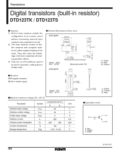 DTD123TK Datasheet PDF ROHM Semiconductor