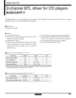 BA5912 Datasheet PDF ROHM Semiconductor