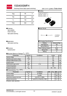 1SS400SMFH Datasheet PDF ROHM Semiconductor