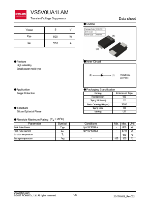 VS9V0UA1LAM Datasheet PDF ROHM Semiconductor