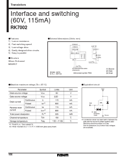 RK7002T116 Datasheet PDF ROHM Semiconductor