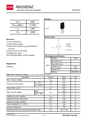 R6030ENZ Datasheet PDF ROHM Semiconductor