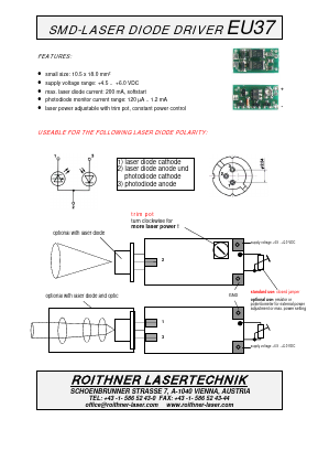 EU37 Datasheet PDF Roithner LaserTechnik GmbH