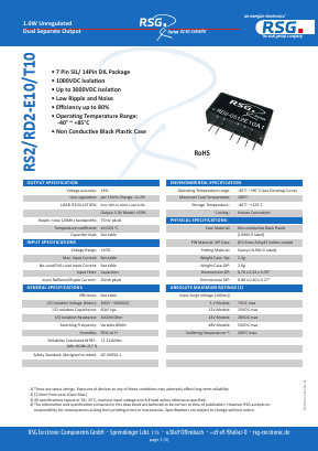 RS2-0503T10AX_ Datasheet PDF RSG Electronic Components GmbH