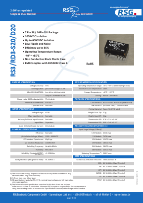 RS3-4818D20AX Datasheet PDF RSG Electronic Components GmbH