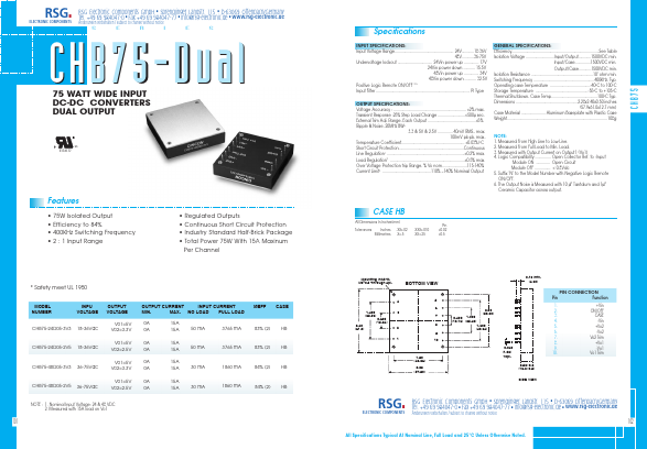 CHB75-24D05-2V5 Datasheet PDF RSG Electronic Components GmbH