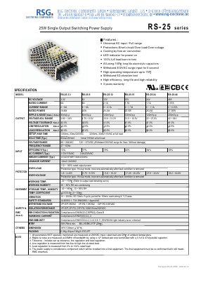 RS-25-12 Datasheet PDF RSG Electronic Components GmbH