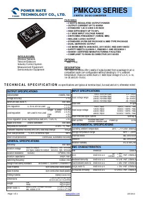 PMKC03-05D05 Datasheet PDF RSG Electronic Components GmbH