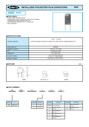 450MMK104K Datasheet PDF RUBYCON CORPORATION