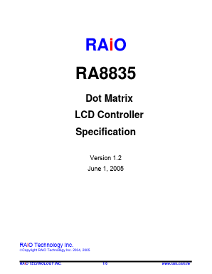 RA8835 Datasheet PDF RAIO