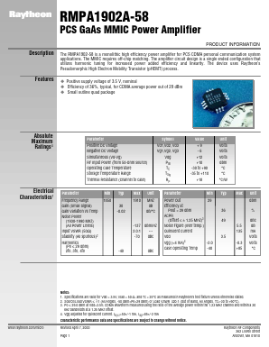 RMPA1902A-58 Datasheet PDF Raytheon Company