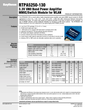 RTPA5250-130 Datasheet PDF Raytheon Company