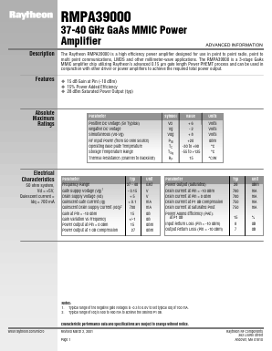 RMPA39000 Datasheet PDF Raytheon Company