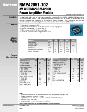 RMPA2051-102 Datasheet PDF Raytheon Company