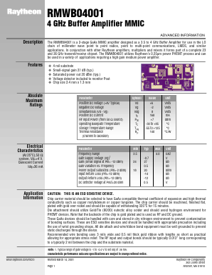 RMWB04001 Datasheet PDF Raytheon Company