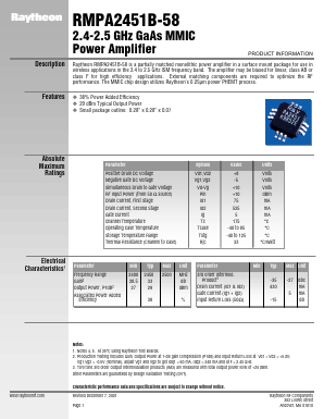 RMPA2451B-58 Datasheet PDF Raytheon Company