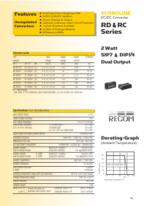 RC-0505DP Datasheet PDF RECOM Electronic GmbH