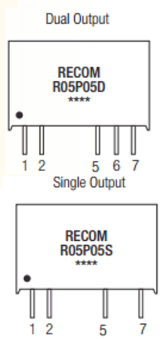 R5P05D/P Datasheet PDF RECOM Electronic GmbH