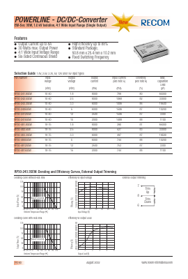 RP30-2415SEW Datasheet PDF RECOM Electronic GmbH