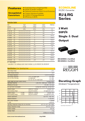 RJ-1.83.3SHP Datasheet PDF RECOM Electronic GmbH