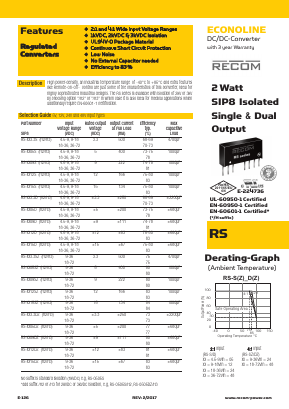 RS-2409D/H3 Datasheet PDF RECOM Electronic GmbH