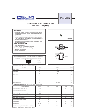 DTC114EUA Datasheet PDF Rectron Semiconductor