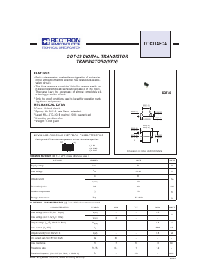 DTC114ECA_06 Datasheet PDF Rectron Semiconductor