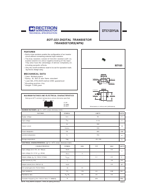 DTC123YUA Datasheet PDF Rectron Semiconductor