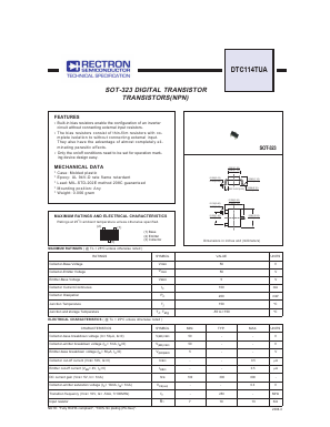 DTC114TUA Datasheet PDF Rectron Semiconductor