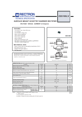 2SS100LV Datasheet PDF Rectron Semiconductor